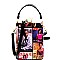 MAGAZINE PRINT HOLOGRAM MEDIUM SATCHEL