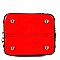 Magazine Print Jewel-Top Frame 2-Way Medium Satchel MH-MB5012
