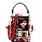MAGAZINE PRINT HOLOGRAM MEDIUM SATCHEL