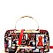 Smartphone Friendly Magazine Print Metal Handle Wallet Cross Body MH-MB5013