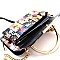 Smartphone Friendly Magazine Print Metal Handle Wallet Cross Body MH-MB5013