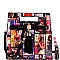 Obama Mag Print Patent Satchel Wallet Set