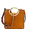 ROUND HANDLE 2 IN 1 CROCODILE PRINT SATCHEL SET