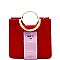 ROUND HANDLE 2 IN 1 CROCODILE PRINT SATCHEL SET