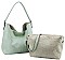 2 IN 1 REVERSIBLE TRENDY SATCHEL WITH LONG STRAP