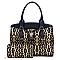Leopard Colorblock 2-in-1 Satchel