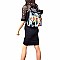 Obama Magazine Print Fold Down Flap Fashion Backpack