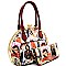 DESIGNER MICHELLE OBAMA 2 IN 1 JEWEL TOP HANDBAG SET