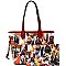 Obama Magazine bags Print 2 in 1 Twin Tote Clutch SET MH-OB6993
