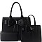 3 in 1 Bow Accent Twin Satchel Wallet Value SET