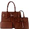 3 in 1 Bow Accent Twin Satchel Wallet Value SET