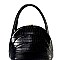 Scallop Croco Print 2-Way Medium Satchel