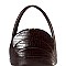 Scallop Croco Print 2-Way Medium Satchel
