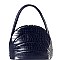 Scallop Croco Print 2-Way Medium Satchel