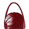 Scallop Croco Print 2-Way Medium Satchel