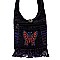Bohemian Handicrafts Butterfly Cute Crossbody Bucket Bag