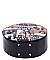 Magazine Print Studded Round Satchel Wallet SET JP-PA00494