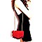 Flap Chain Mixed-Material Pentagonal Shoulder Bag