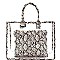 TRANSPARENT SNAKE PRINT 2 IN 1 TOTE