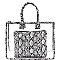 TRANSPARENT SNAKE PRINT 2 IN 1 TOTE