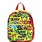 Medium Graffiti Effect Fashion Backpack