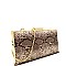 Snake Print Metal Frame Slim Clutch Shoulder Bag MH-PPC6539
