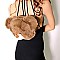Convertible Faux-Fur Bear Doll Novelty Backpack Cross Body
