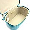 Crocodile Print Boxy Satchel Shoulder Bag