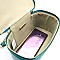 Crocodile Print Boxy Satchel Shoulder Bag