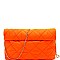 ROLLED-UP QUILTED NYLON CLUTCH