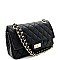 Quilted Turn-Lock 2-Way Chain Shoulder Bag