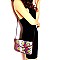 SNAKE PRINT CHAIN LINK ACCENT ENVELOPE CLUTCH