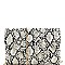 LUMINESCENT SNAKE PRINT ENVELOPE CLUTCH