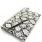 LUMINESCENT SNAKE PRINT ENVELOPE CLUTCH