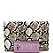 LUMINESCENT SNAKE PRINT ENVELOPE CLUTCH