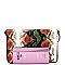 SNAKE PRINT BAMBOO TURN LOCK ACCENT CROSS BODY
