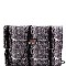 OVER SIZED SEQUIN SNAKE PRINT FLAP CLUTCH
