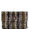 OVER SIZED SEQUIN SNAKE PRINT FLAP CLUTCH