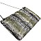 OVER SIZED SEQUIN SNAKE PRINT FLAP CLUTCH