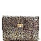 OVER SIZED LEOPARD PRINT FLAP CLUTCH