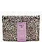 OVER SIZED LEOPARD PRINT FLAP CLUTCH