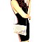 GLOWING SNAKE PRINT GRID ENVELOPE CLUTCH
