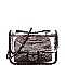 TRANSPARENT SNAKE PRINT 2 IN 1 SHOULDER BAG