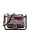 TRANSPARENT SNAKE PRINT 2 IN 1 SHOULDER BAG