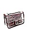 TRANSPARENT SNAKE PRINT 2 IN 1 SHOULDER BAG