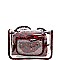 TRANSPARENT SNAKE PRINT 2 IN 1 SHOULDER BAG