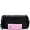 METALLIC SNAKE PRINT FOLD-OVER CLUTCH SHOULDER