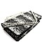 Animal Print Chain Accent Flap Clutch Shoulder Bag