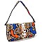3-Way Multi-Colored Snake Print Clutch Shoulder