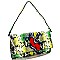 3-Way Multi-Colored Snake Print Clutch Shoulder